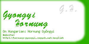 gyongyi hornung business card